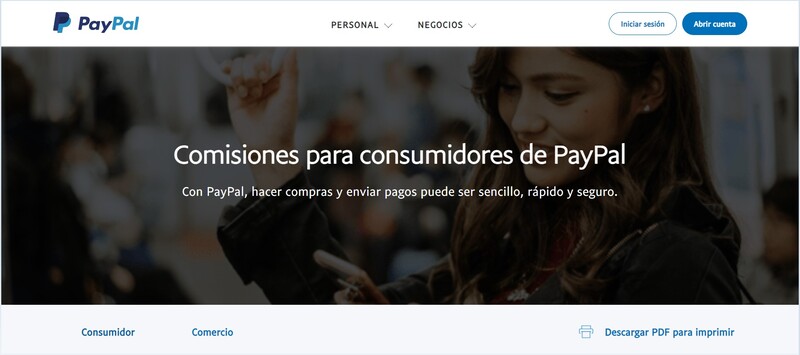 comisiones paypal colombia